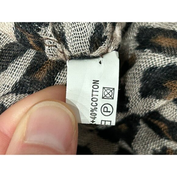 Leopard Print Infinity Scarf Shawl Wrap Animal Print Lightweight Fall Comfort - Picture 6 of 10
